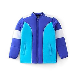 Pine Kids Woven Full Sleeves Cut And Sew Bomber Jacket - Royal Blue