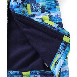 Pine Kids Full Sleeves Abstract Printed Medium Winter Jacket - Multicolor