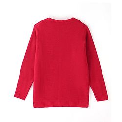 Pine Kids Full Sleeves Sweater With Champion Print - Red