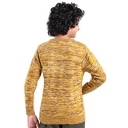 Pine Kids  Full Sleeves Round Neck Sweater- Mustard