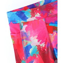 Pine Active High Stretch Full Length Leggings Abstract Print - Multicolor