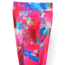 Pine Active High Stretch Full Length Leggings Abstract Print - Multicolor