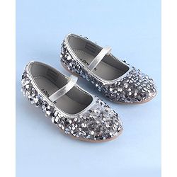 Pine Kids  Slip On Ballerina with Sequins Detailing -Silver