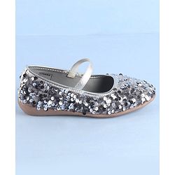 Pine Kids  Slip On Ballerina with Sequins Detailing -Silver