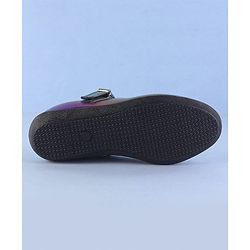 Pine Kids Ballerinas  with Velcro Closure & Bow Applique - Blue