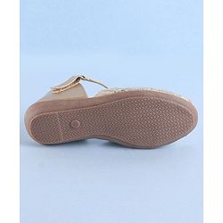Pine Kids Velcro Closure Bellies With Sequin Detailing - Golden