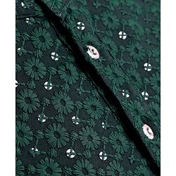 Pine Kids Full Sleeves All Over Sequined Embroidered Kurta Pyjama Set- Green