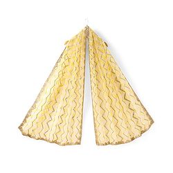 Pine Kids Half Sleeves Chevron Embroidered Choli & Lehenga with  Dupatta Set- Yellow