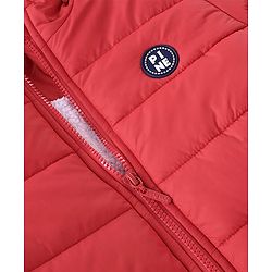 Pine Kids Full Sleeves Solid Color Medium Winter Hooded Jacket - Red
