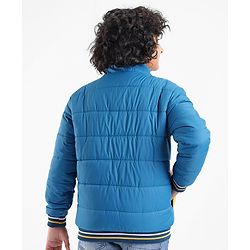 Pine Kids Full Sleeves Cut and Sew Medium Winter Jacket - Navy