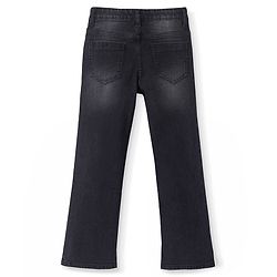 Pine Kids Denim Woven Full Length Bell Bottom Washed Jeans - Black