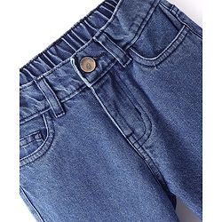 Pine Kids Cotton Woven Slim Fit Washed Denim Jeans - Blue