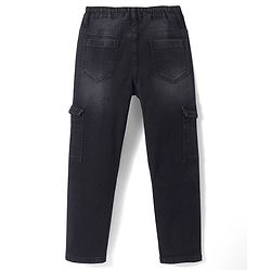 Pine Kids Full Length Cargo fit Washed Denim - Black