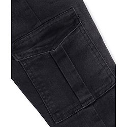 Pine Kids Full Length Cargo fit Washed Denim - Black