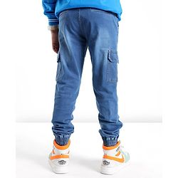 Pine Kids Full Length Solid Color Jogger Fit Denim Jeans - Blue