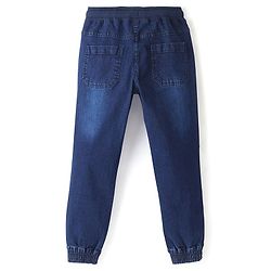 Pine Kids Cotton Elastane Full Length Elasticated Waist Jogger- Dark Blue