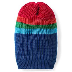 Pine Kids Woollen Cap with Solid Colour Stripes Design Multicolour - Diameter 18 cm