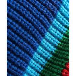Pine Kids Woollen Cap with Solid Colour Stripes Design Multicolour - Diameter 18 cm