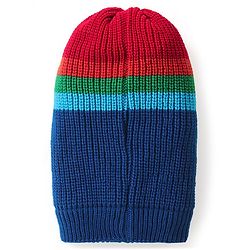 Pine Kids Woollen Cap with Solid Colour Stripes Design Multicolour - Diameter 18 cm