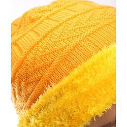 Pine Kids Woollen Cap and Snood Set Yellow - Diameter 15.5 cm