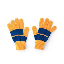 Pine Kids Knitted Woollen Cap Gloves & Muffler Set with Striped & Cable Knit Design Yellow - Diameter 12.5 cm