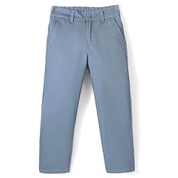 Pine Kids Cotton Elastane Woven Full Length Trousers - Light Blue