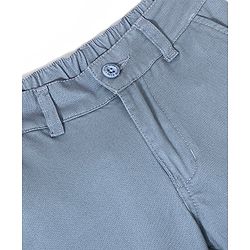 Pine Kids Cotton Elastane Woven Full Length Trousers - Light Blue
