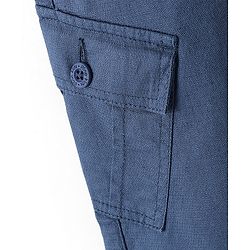 Pine Kids Cotton Full Length Elasticated Waist Jogger Fit Trouser Solid Colour - Blue