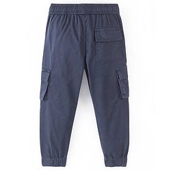 Pine Kids Cotton Full Length Lounge Pants Solid Colour - Navy Blue