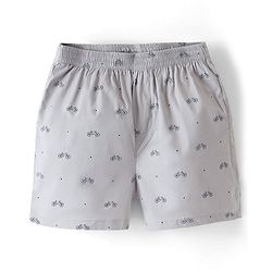 Pine Kids 100% Cotton Woven Boxers With Chitah & Cycle Print Pack Of 2 (Colour May Vary)