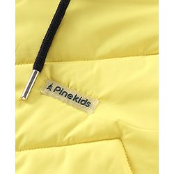 Pine Kids Full Sleeves Reversible Medium Winter Quilted Jacket - Yellow & Navy