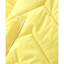 Pine Kids Full Sleeves Reversible Medium Winter Quilted Jacket - Yellow & Navy