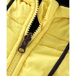Pine Kids Full Sleeves Reversible Medium Winter Quilted Jacket - Yellow & Navy