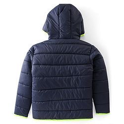 Pine Kids Full Sleeves Cut and Sew Medium Winter Jacket - Navy and Royal Blue