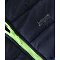 Pine Kids Full Sleeves Cut and Sew Medium Winter Jacket - Navy and Royal Blue