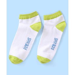 Pine Kids Spandex Ankle Length Text Design Socks Pack of 3 - Multicolour