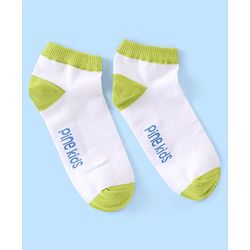 Pine Kids Spandex Ankle Length Text Design Socks Pack of 3 - Multicolour