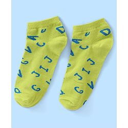 Pine Kids Spandex Ankle Length Text Design Socks Pack of 3 - Multicolour