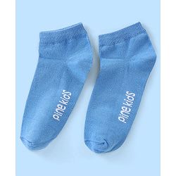 Pine Kids Spandex Ankle Length Text Design Socks Pack of 3 - Multicolour