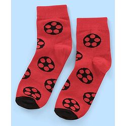 Pine Kids Nylon Spandex Ankle Length Socks Foot Ball Design Pack Of 3 - Multicolour