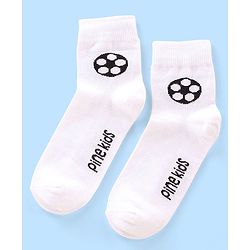Pine Kids Nylon Spandex Ankle Length Socks Foot Ball Design Pack Of 3 - Multicolour