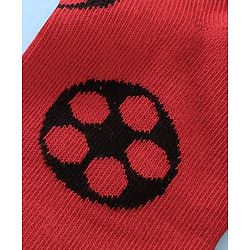 Pine Kids Nylon Spandex Ankle Length Socks Foot Ball Design Pack Of 3 - Multicolour