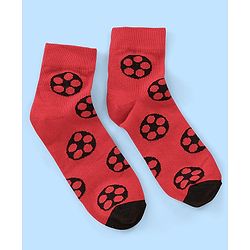 Pine Kids Nylon Spandex Ankle Length Socks Foot Ball Design Pack Of 3 - Multicolour