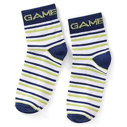 Pine Kids Spandex Ankle Length Stripes Design Socks Pack of 3 - Multicolour