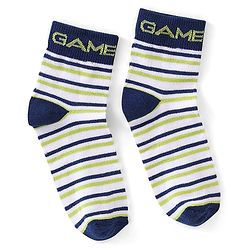 Pine Kids Spandex Ankle Length Stripes Design Socks Pack of 3 - Multicolour