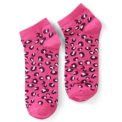 Pine Kids Ankle Length Socks With Leopard Design - Green Pink & Blue