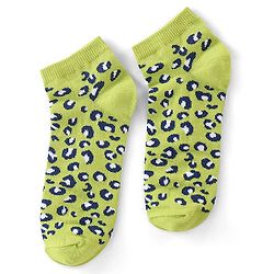 Pine Kids Ankle Length Socks With Leopard Design - Green Pink & Blue