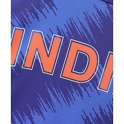 Pine Active Half Sleeves T-Shirt With India Cricket Text Print - Blue