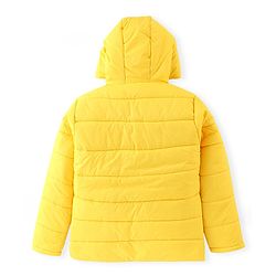 Pine Kids Full Sleeves Medium Winter Jacket With Butterfly Embroidery - Yellow