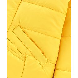 Pine Kids Full Sleeves Medium Winter Jacket With Butterfly Embroidery - Yellow